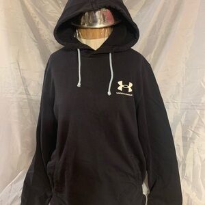 Under Armour Men's Black Hoodie with White Logo